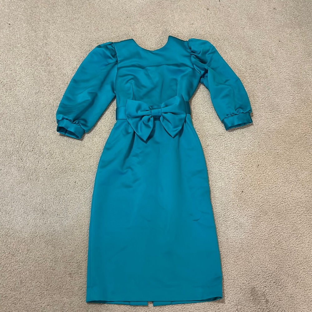 Vintage Green Satin Dress ACT 1 New York